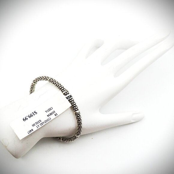 LAGOS Caviar Sterling Silver 6mm Cuff Bracelet - Picture 5 of 8